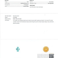 2.76 Ct. Paraiba Tourmaline Tourmaline Pave Ring, 18K Yellow & White Scan Report