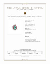 2.76 Ct. Greenish Blue Paraiba Tourmaline, Pink Tourmaline and Natural Diamond Pave Ring, 18K Yellow & White Scan Report