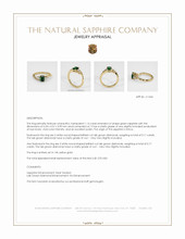 1.14 Ct. Green Sapphire and Lab Grown Diamond Accent Stones Ring, 14K Yellow Gold Appraisal