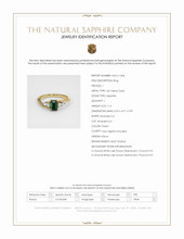 1.14 Ct. Green Sapphire and Lab Grown Diamond Accent Stones Ring, 14K Yellow Gold Scan Report