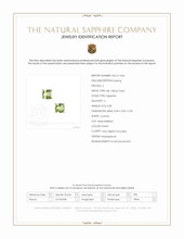 2.08&nbsp;Ct.Tw.Total Carat Weight Green Sapphire Studs Earrings, 18K Yellow Gold Scan Report
