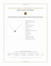 0.57 Ct. Pink Sapphire Bezel Necklace, 14K White Gold Scan Report