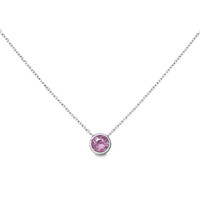 0.57 Ct. Sapphire 14K White Gold necklace