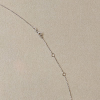 0.57 Ct. Pink Sapphire Bezel Necklace, 14K White Gold Image
