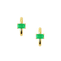 0.57 Ct.Tw. Emerald 14K Yellow Gold earring