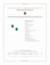 0.42 Ct.Tw.Total Carat Weight Emerald and Natural Diamond Studs Earrings, 14K White Gold Scan Report