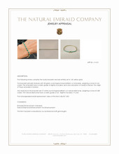 4.54&nbsp;Ct.Tw.Total Carat Weight Emerald and Natural Diamond Tennis/Line Bracelet, 14K Yellow Gold Appraisal