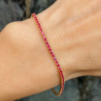 2.10 Ct.Tw. Ruby 14K Yellow Gold bracelet