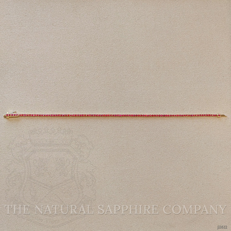 2.10 Ct.Tw. Ruby Tennis/Line Bracelet, 14K Yellow Gold