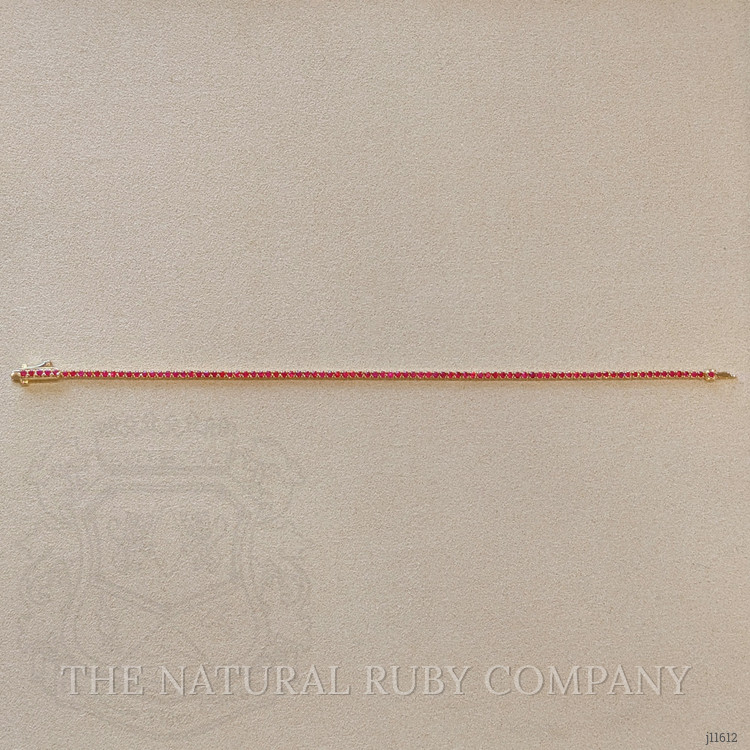 2.10 Ct.Tw. Ruby Tennis/Line Bracelet, 14K Yellow Gold