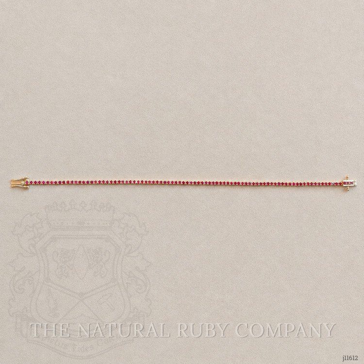 2.10 Ct.Tw. Ruby Tennis/Line Bracelet, 14K Yellow Gold