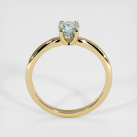 0.66 Ct. Bluish Green Sapphire Solitaire Ring, 14K Yellow Gold Image