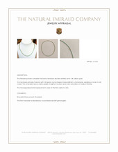 6.82 Ct. Emerald Tennis/Riviere Necklace, 14K Yellow Gold Appraisal