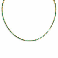 6.82 Ct. Emerald 14K Yellow Gold necklace