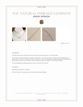 1.43 Ct. Emerald Bezel Necklace, 14K Yellow Gold Appraisal