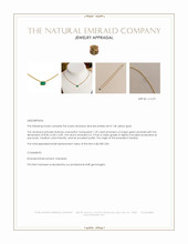 1.29 Ct. Emerald Bezel Necklace, 14K Yellow Gold Appraisal