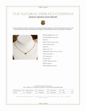 1.29 Ct. Emerald Bezel Necklace, 14K Yellow Gold Scan Report