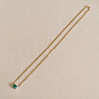 1.43 Ct. Emerald Bezel Necklace, 14K Yellow Gold Image