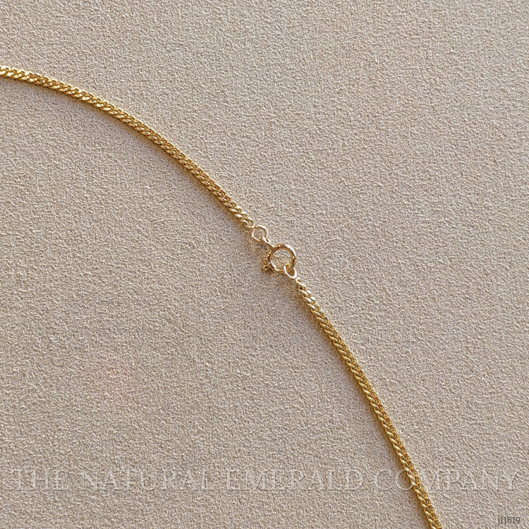 1.43 Ct. Emerald Bezel Necklace, 14K Yellow Gold