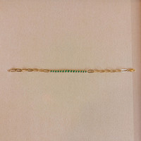 0.86 Ct.Tw. Emerald Bezel Bracelet, 14K Yellow Gold Image