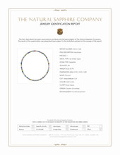 65.93 Ct. Multi Color Sapphire Tennis/Riviere Necklace, 14K White Gold Scan Report