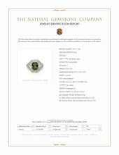 3.04 Ct. Alexandrite Natural Diamond Three Stone Ring, 18K White Gold Scan Report
