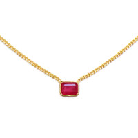 1.54 Ct. Ruby 14K Yellow Gold necklace