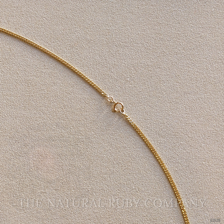 1.54 Ct. Pinkish Red Ruby Bezel Necklace, 14K Yellow Gold