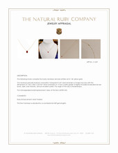 0.69 Ct. Ruby Bezel Necklace, 14K Yellow Gold Appraisal