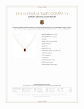 0.69 Ct. Ruby Bezel Necklace, 14K Yellow Gold Scan Report