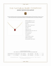 0.69 Ct. Ruby Bezel Necklace, 14K Yellow Gold Scan Report