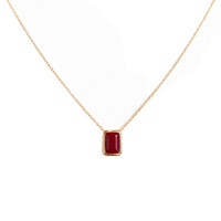0.69 Ct. Ruby 14K Yellow Gold necklace