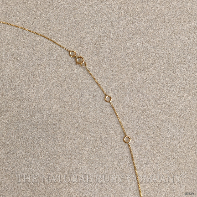 0.69 Ct. Ruby Bezel Necklace, 14K Yellow Gold