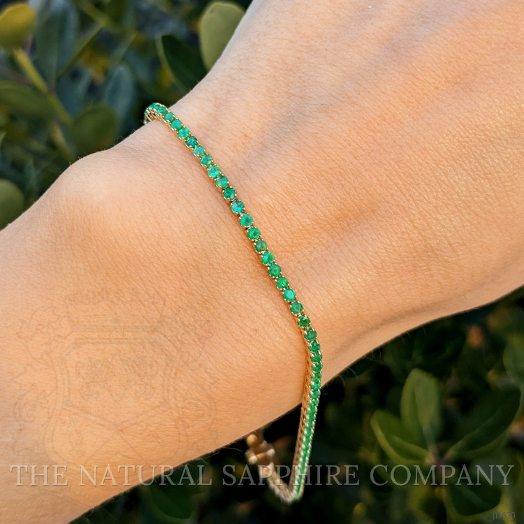 1.88 Ct.Tw. Emerald Tennis/Line Bracelet, 14K Yellow Gold