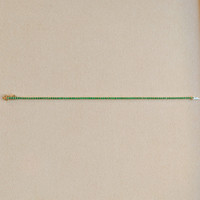 1.88&nbsp;Ct.Tw.Total Carat Weight Emerald Tennis/Line Bracelet, 14K Yellow Gold Image