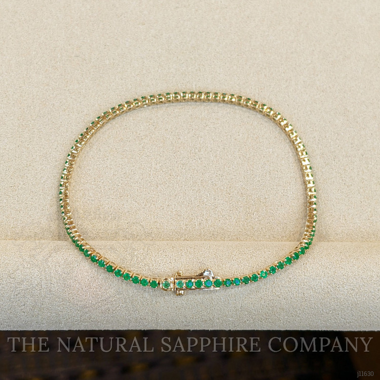 1.88 Ct.Tw. Emerald Tennis/Line Bracelet, 14K Yellow Gold