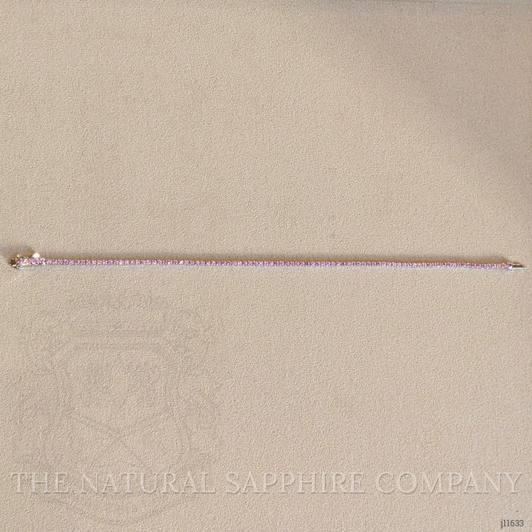 1.76 Ct.Tw. Pink Sapphire Tennis/Line Bracelet, 14K White Gold