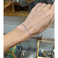 1.76&nbsp;Ct.Tw.Total Carat Weight Pink Sapphire Tennis/Line Bracelet, 14K White Gold Life Style