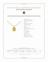 3.87 Ct. Yellow Sapphire Bezel Pendant, 14K Yellow Gold Scan Report