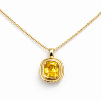 3.87 Ct. Sapphire 14K Yellow Gold pendant