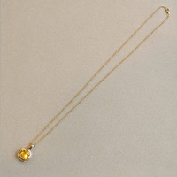 3.87 Ct. Yellow Sapphire Bezel Pendant, 14K Yellow Gold Image