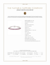 6.69 Ct.Tw.Total Carat Weight Pink Sapphire and Natural Diamond Pave Bracelet, 14K White Gold Scan Report
