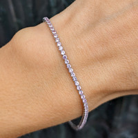 1.94 Ct.Tw. Sapphire 14K White Gold bracelet
