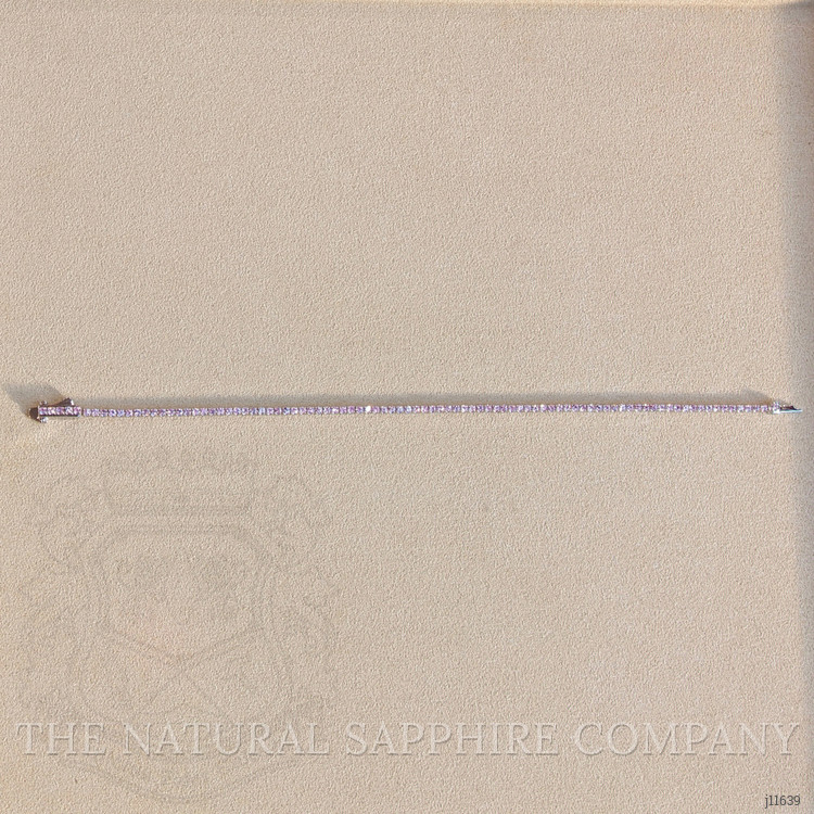 1.94 Ct.Tw. Pink Sapphire Tennis/Line Bracelet, 14K White Gold