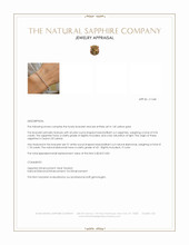 0.94 Ct.Tw.Total Carat Weight Pink Sapphire and Natural Diamond Tennis/Line Bracelet, 14K Yellow Gold Appraisal