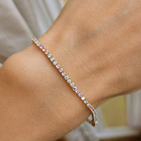 0.94 Ct.Tw. Sapphire 14K Yellow Gold bracelet