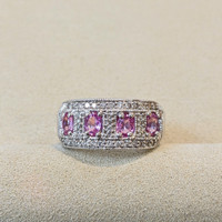 1.12 Ct. Sapphire 14K White Gold ring