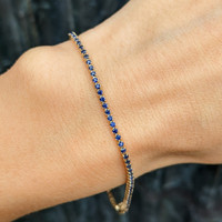 1.56 Ct.Tw. Sapphire 14K Yellow Gold bracelet