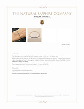 2.22&nbsp;Ct.Tw.Total Carat Weight Blue Sapphire Tennis/Line Bracelet, 14K Yellow Gold Appraisal
