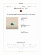 1.18 Ct. Emerald Solitaire Ring, Platinum 950 Scan Report